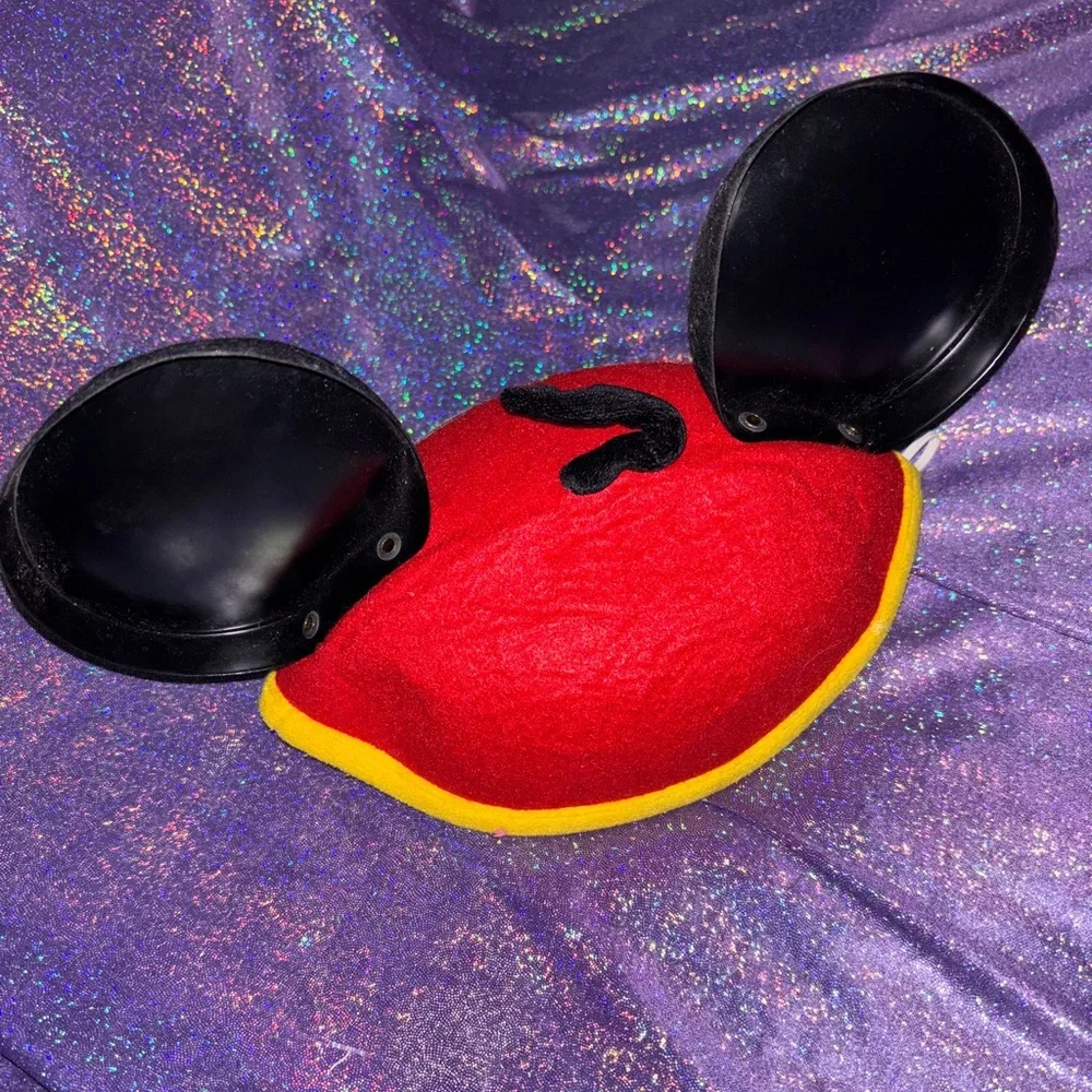 Disney Parks Mickey Mouse Red Pants Ears Tail Hat